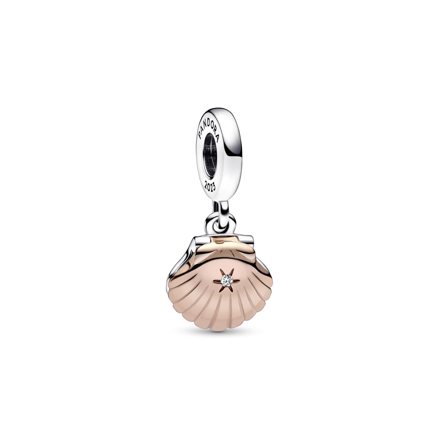 Charm Pandora Colgante plata rosa Concha de Mar & Perla 782449C01