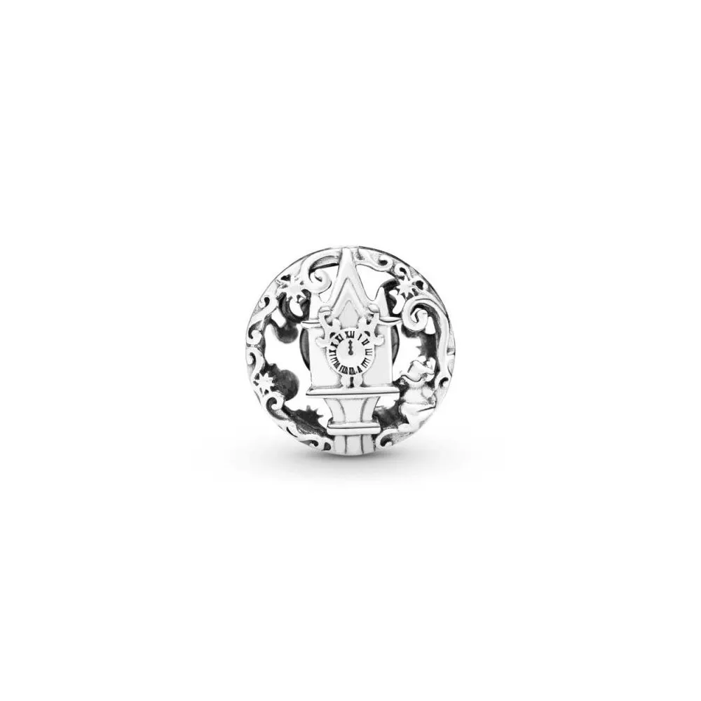 Charm Pandora de plata de ley Reloj de Cenicienta Calabaza de medianoche