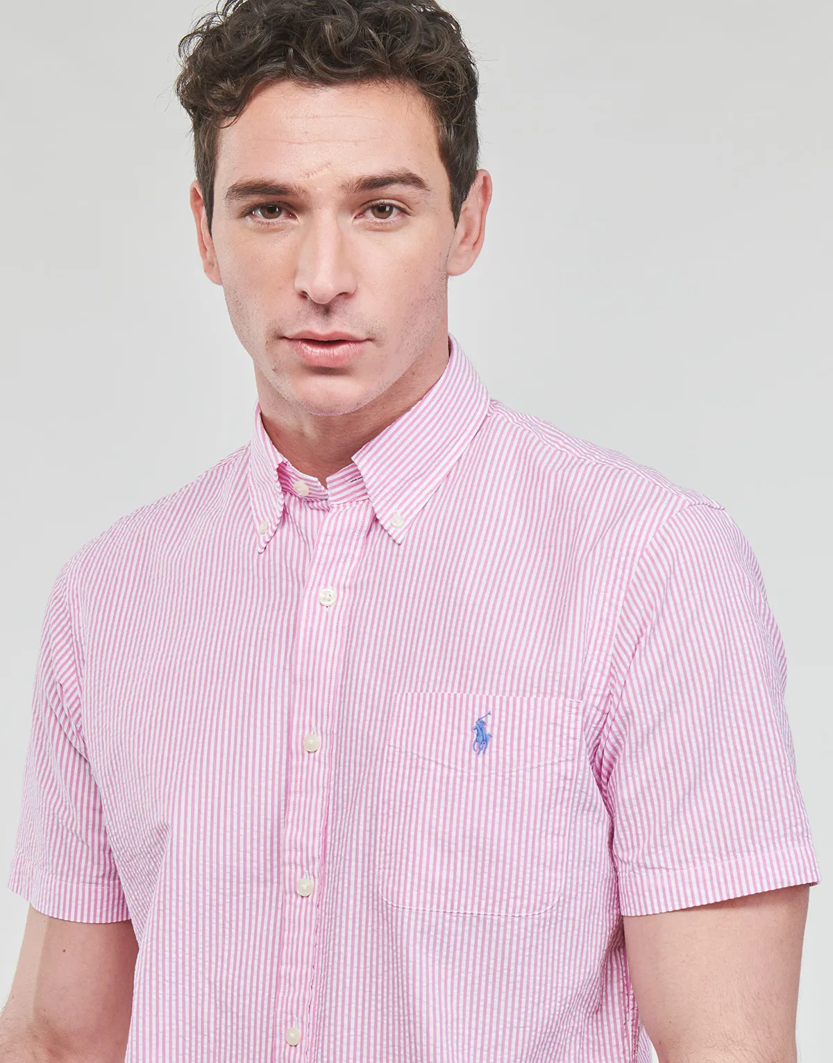 CHEMISE COUPE DROITE EN SEERSUCKER