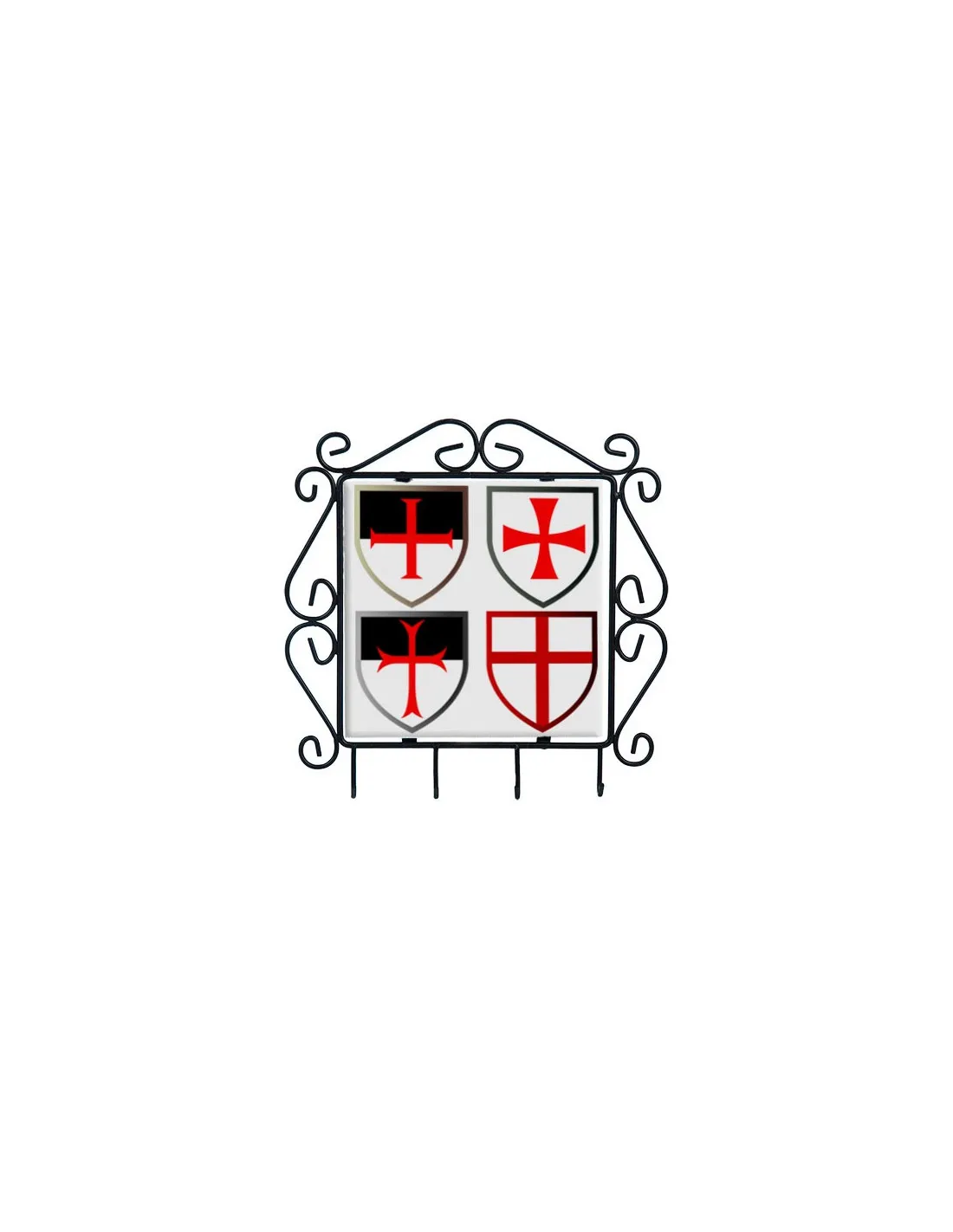 Colgador de llaves con Cruces Templarias