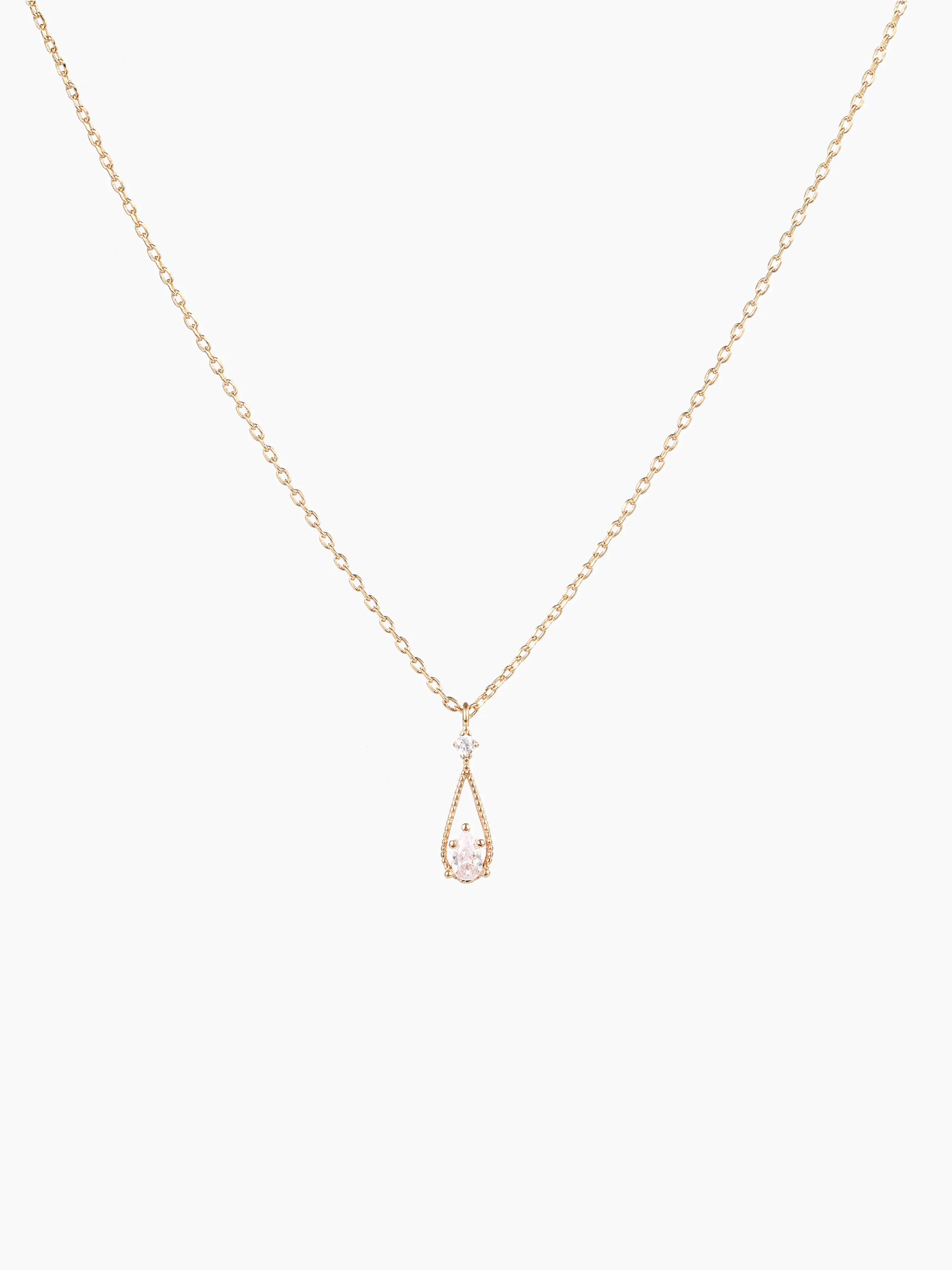 Collar con colgante de piedra de rinoceronte en forma de gota de agua