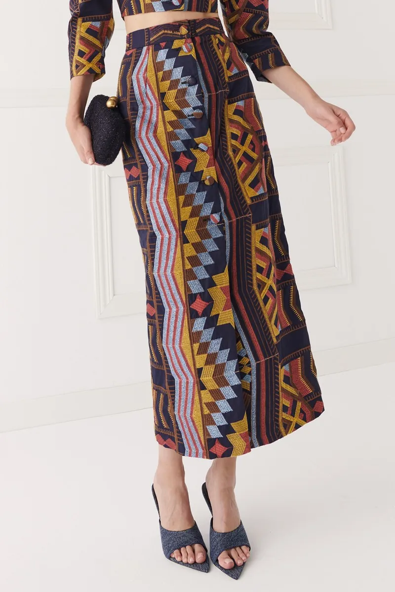 Conjunto de top y falda étnico Bonnie