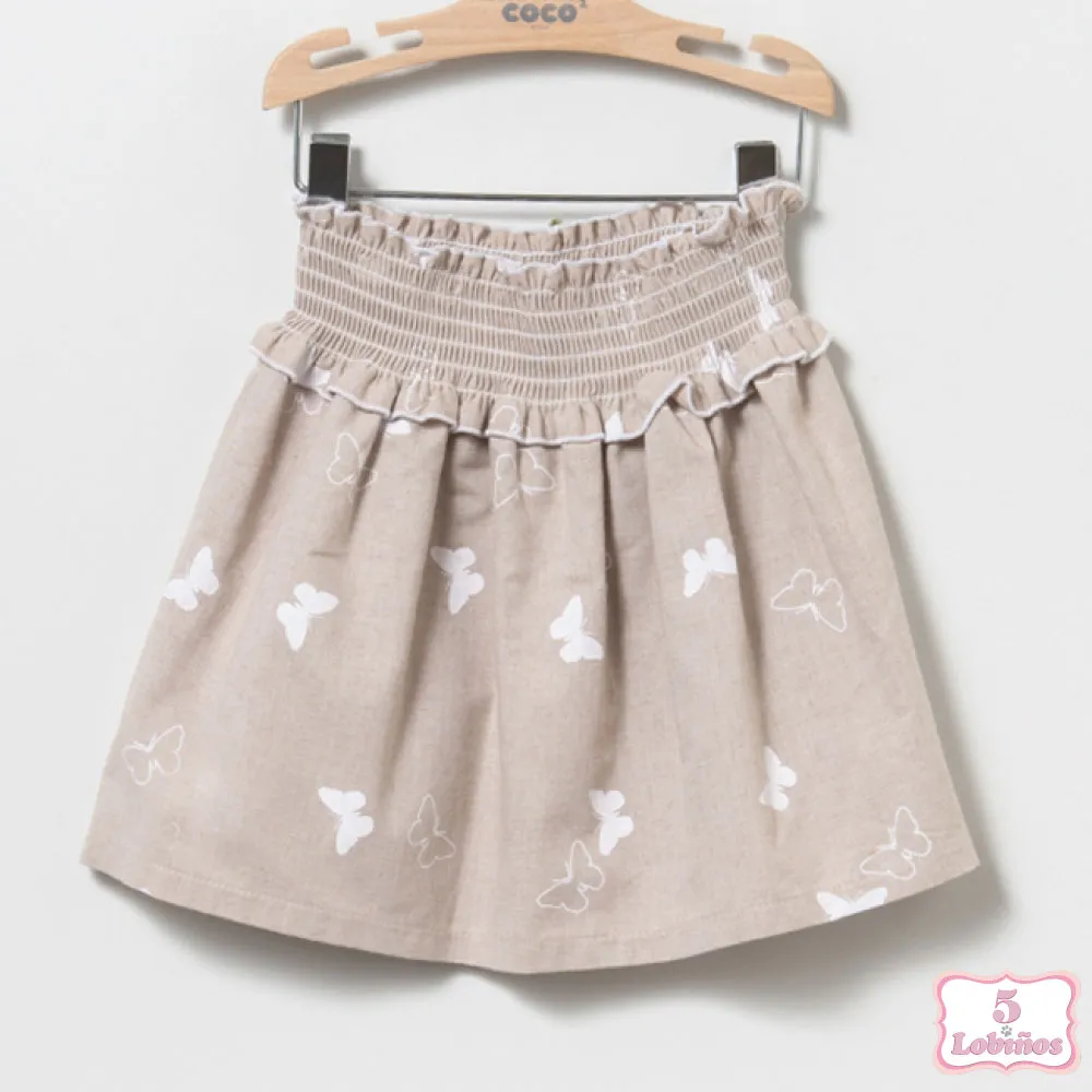 CONJUNTO NIÑA TOSTADO MARIPOSAS Coco Acqua