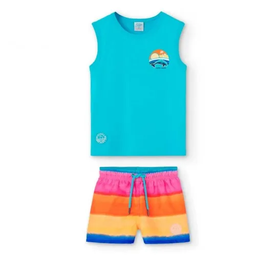 Conjunto niño Bóboli bañador y camiseta