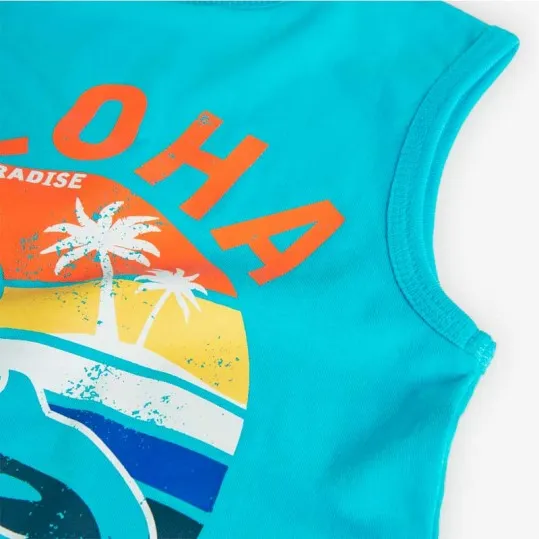Conjunto niño Bóboli bañador y camiseta