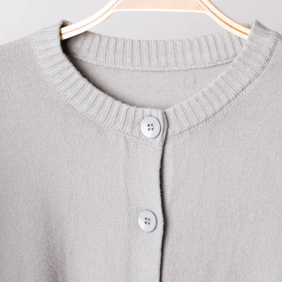 CáRDIGAN CUELLO REDONDO  GRIS