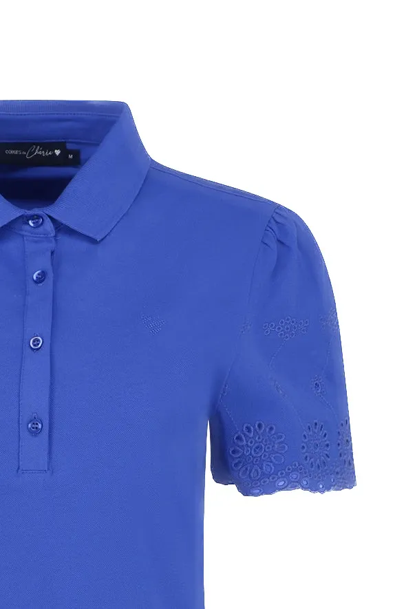 cœurs de CHERIE Openwork Sleeves Polo Damen