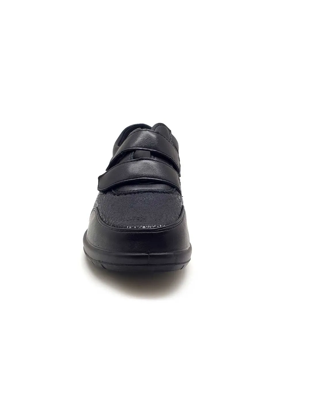 DAVS ZAPATO MUJER VELCRO Y CUÑA CÓMODO Y VERSÁTIL X2272NEGRO