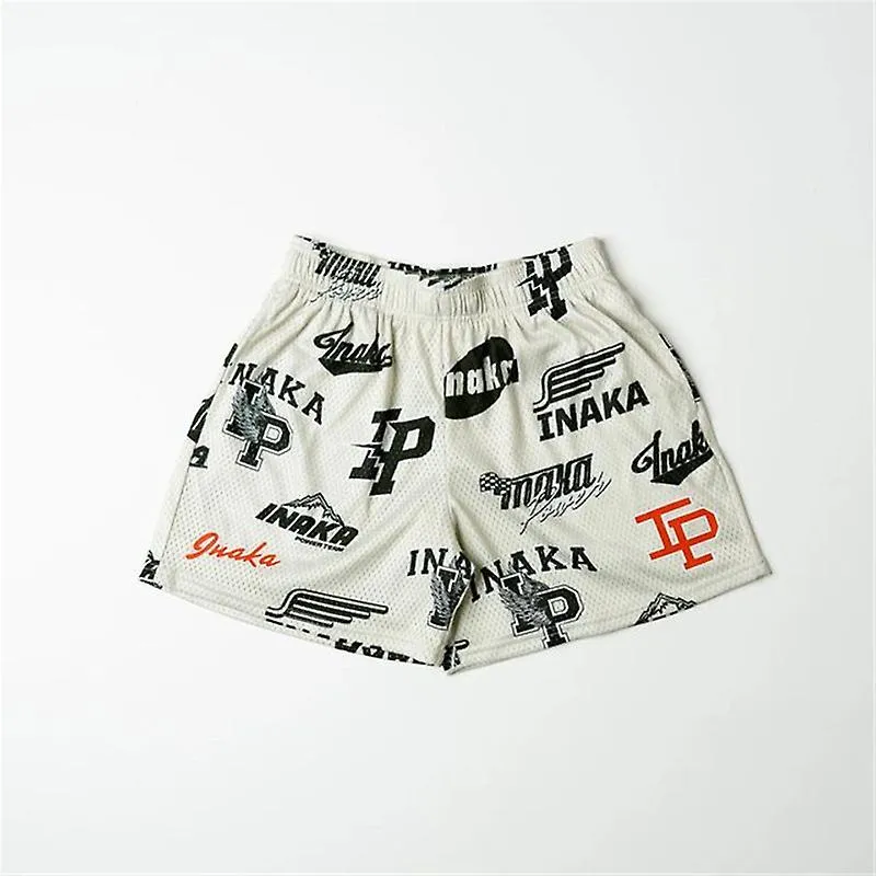 Deportes Fitness Inaka Shorts Hombres Mujeres Clásico Gimnasio Baloncesto Shorts Entrenamiento Malla Inaka Power Shorts Moda Cas