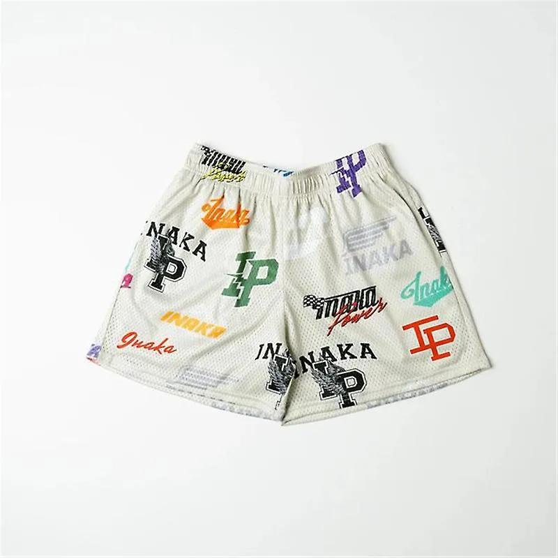 Deportes Fitness Inaka Shorts Hombres Mujeres Clásico Gimnasio Baloncesto Shorts Entrenamiento Malla Inaka Power Shorts Moda Cas