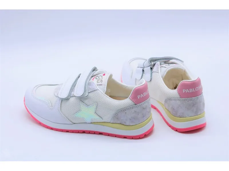 DEPORTIVO DE PIEL CON VELCRO 291107 PABLOSKY EN COLOR BLANCO