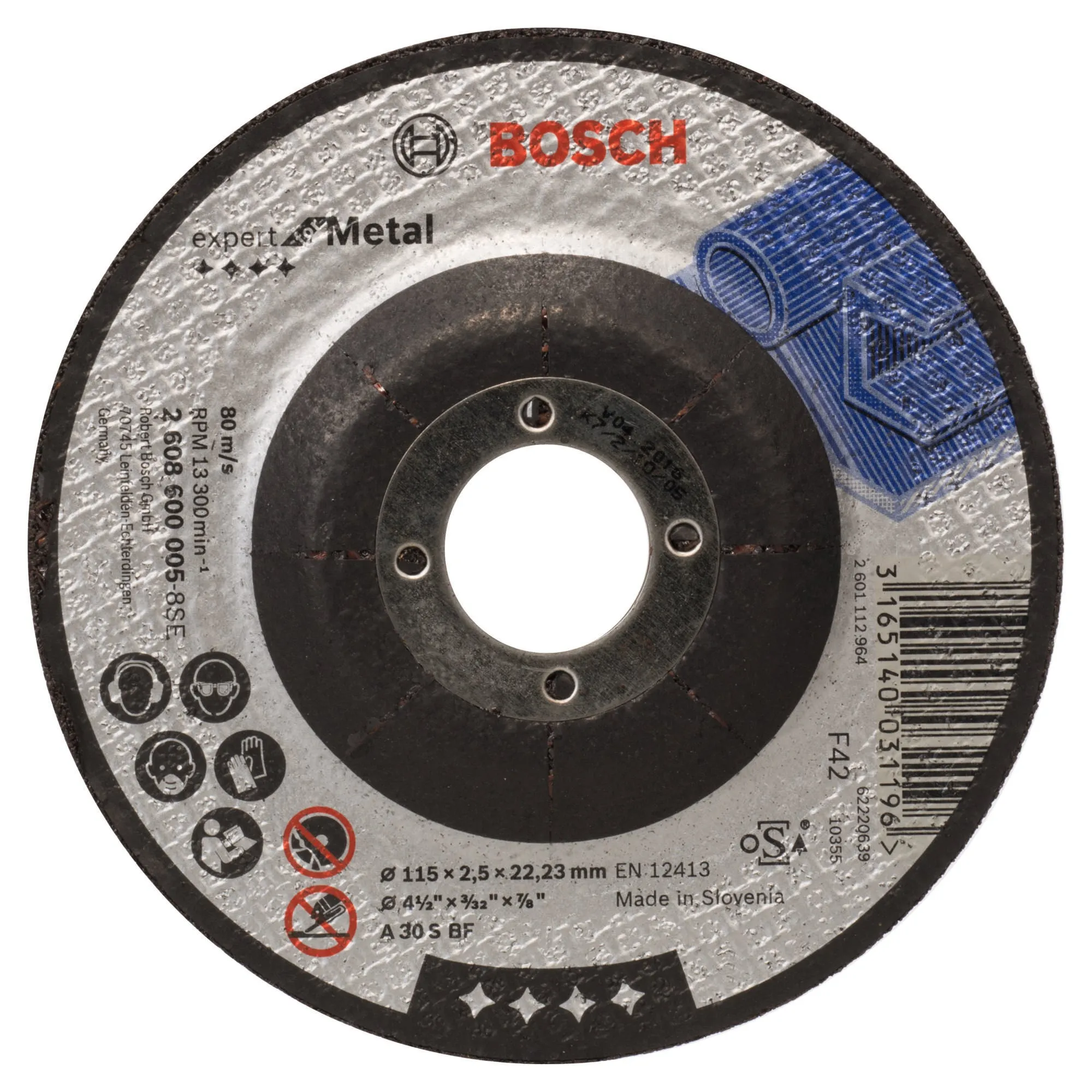 Disco de Corte Expert for Metal 115x2,5mm Centro Deprimido