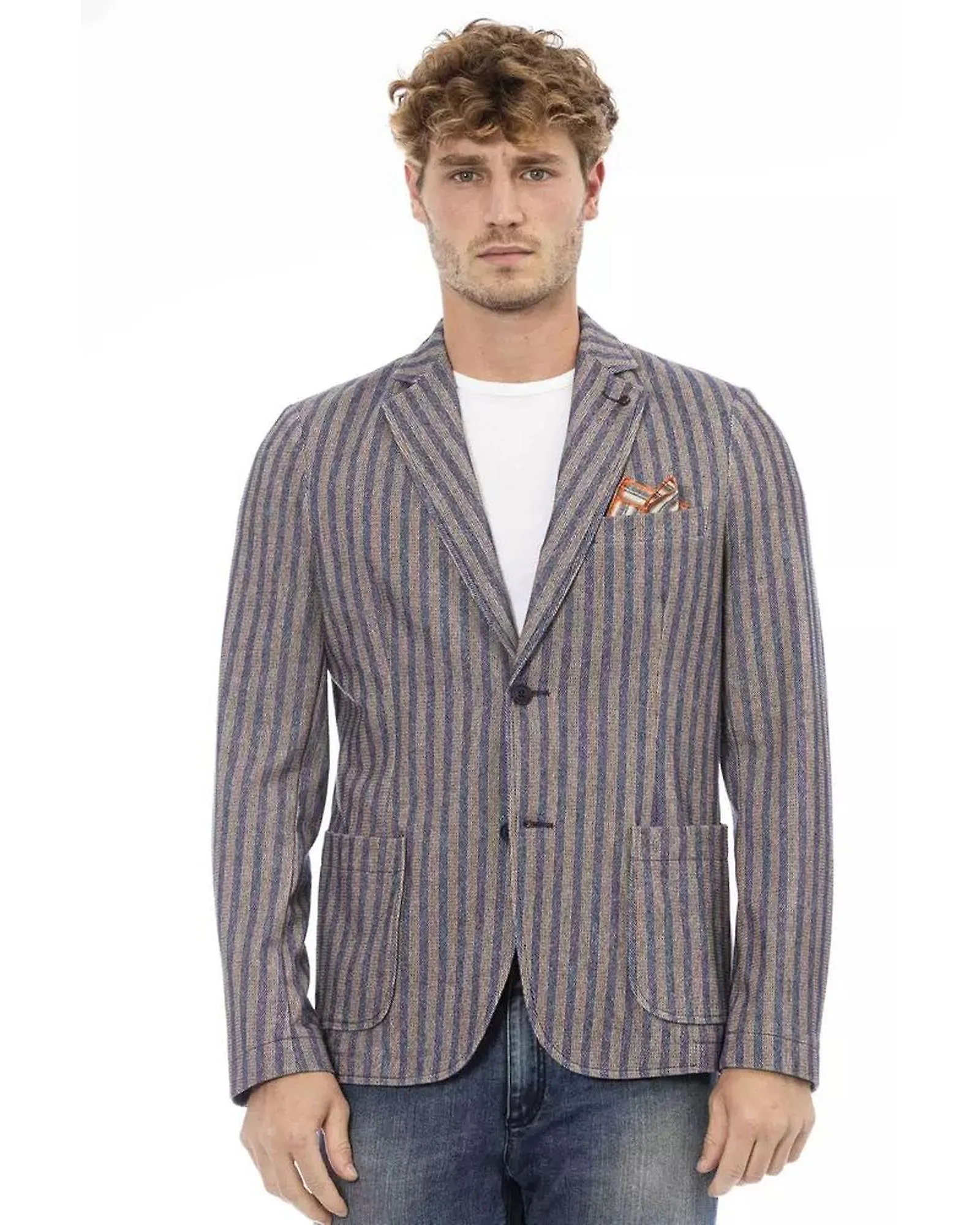 Distretto12 Blazer clásico de algodón con bolsillos delanteros
