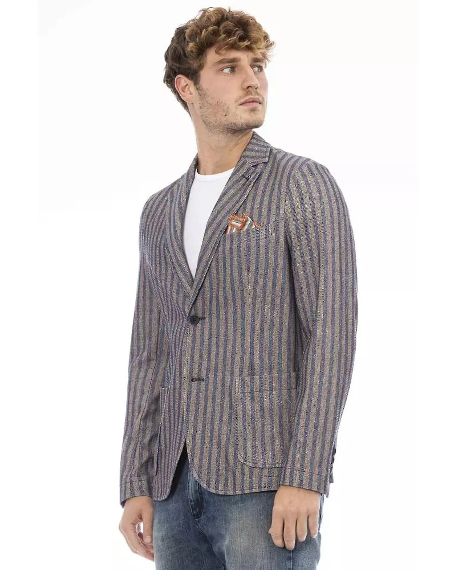 Distretto12 Blazer clásico de algodón con bolsillos delanteros