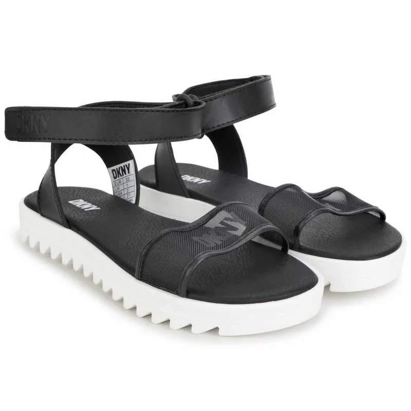 DKNY Sandalias de malla con velcro
