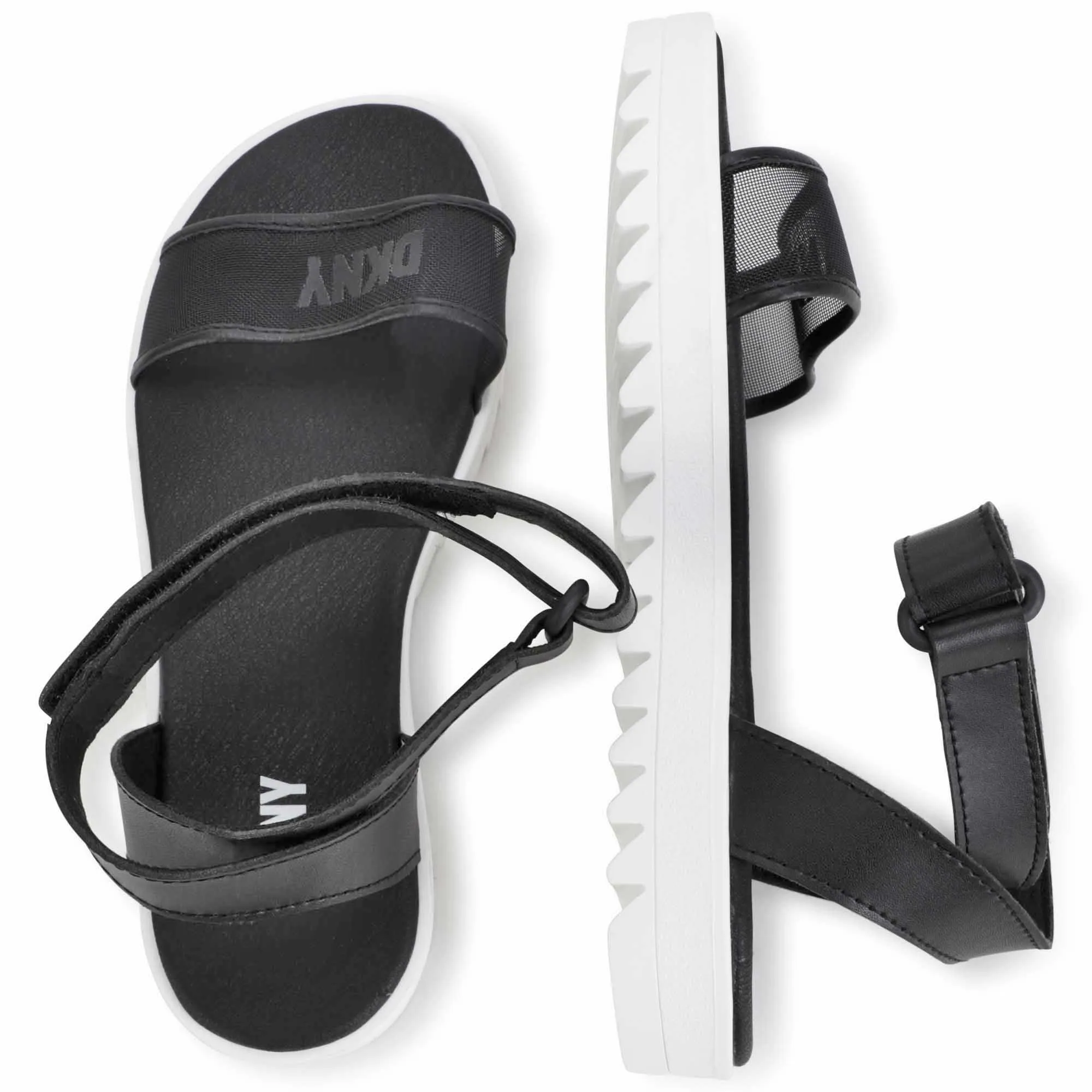 DKNY Sandalias de malla con velcro