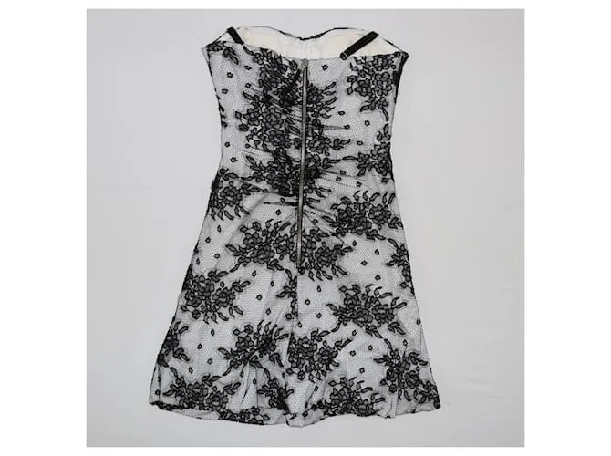 Dolce & Gabbana D&G Blanco/Vestido midi con hombros descubiertos negro 