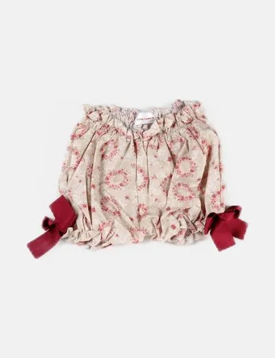Doña Carmen Braguita beige estampado floral