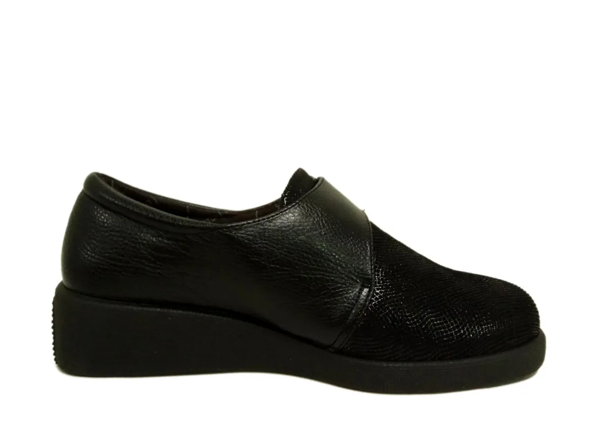 Dr. Cutillas Cuña licra velcro grabado 57420 Negro