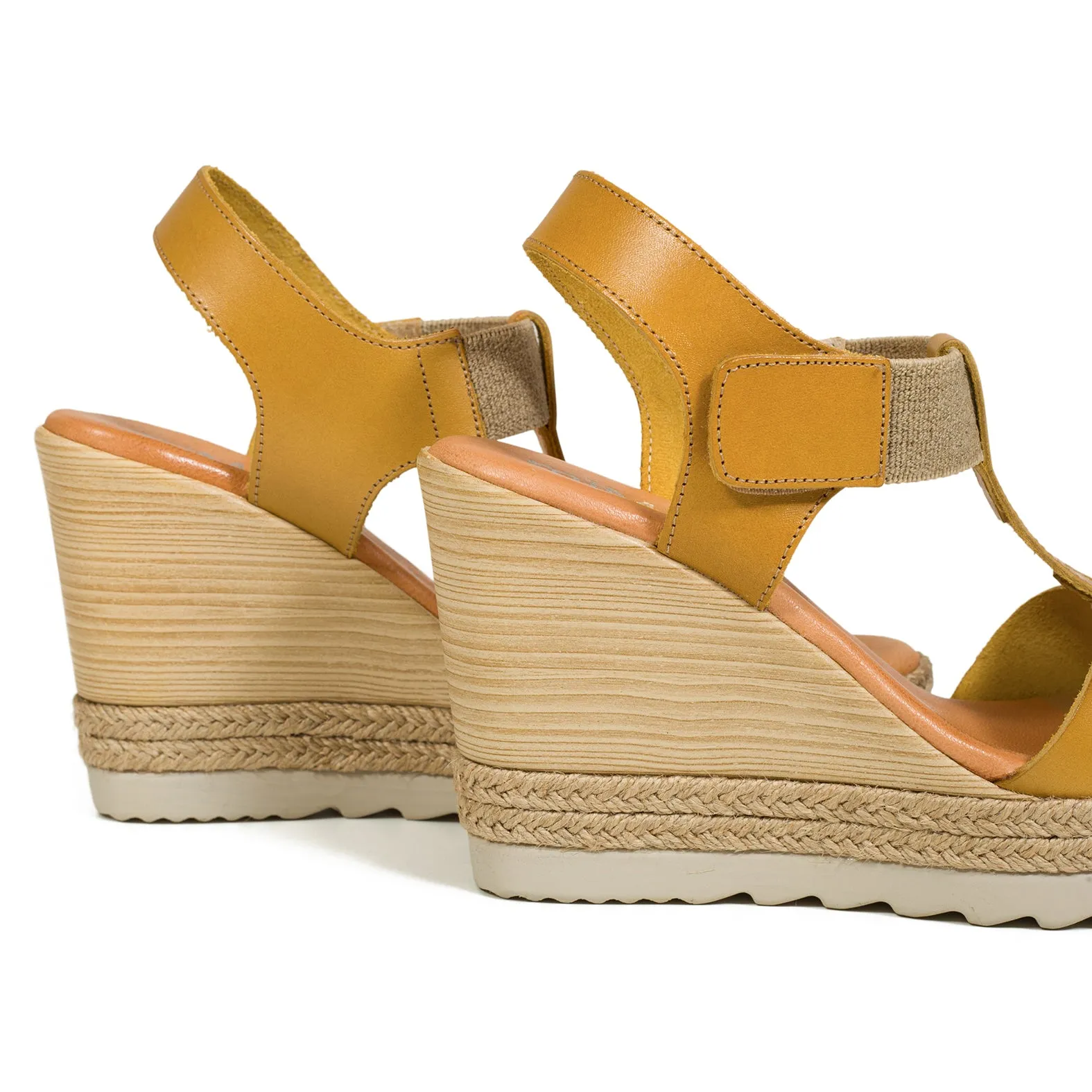 ELÁSTICO – Cuña con velcro y elástico MOSTAZA