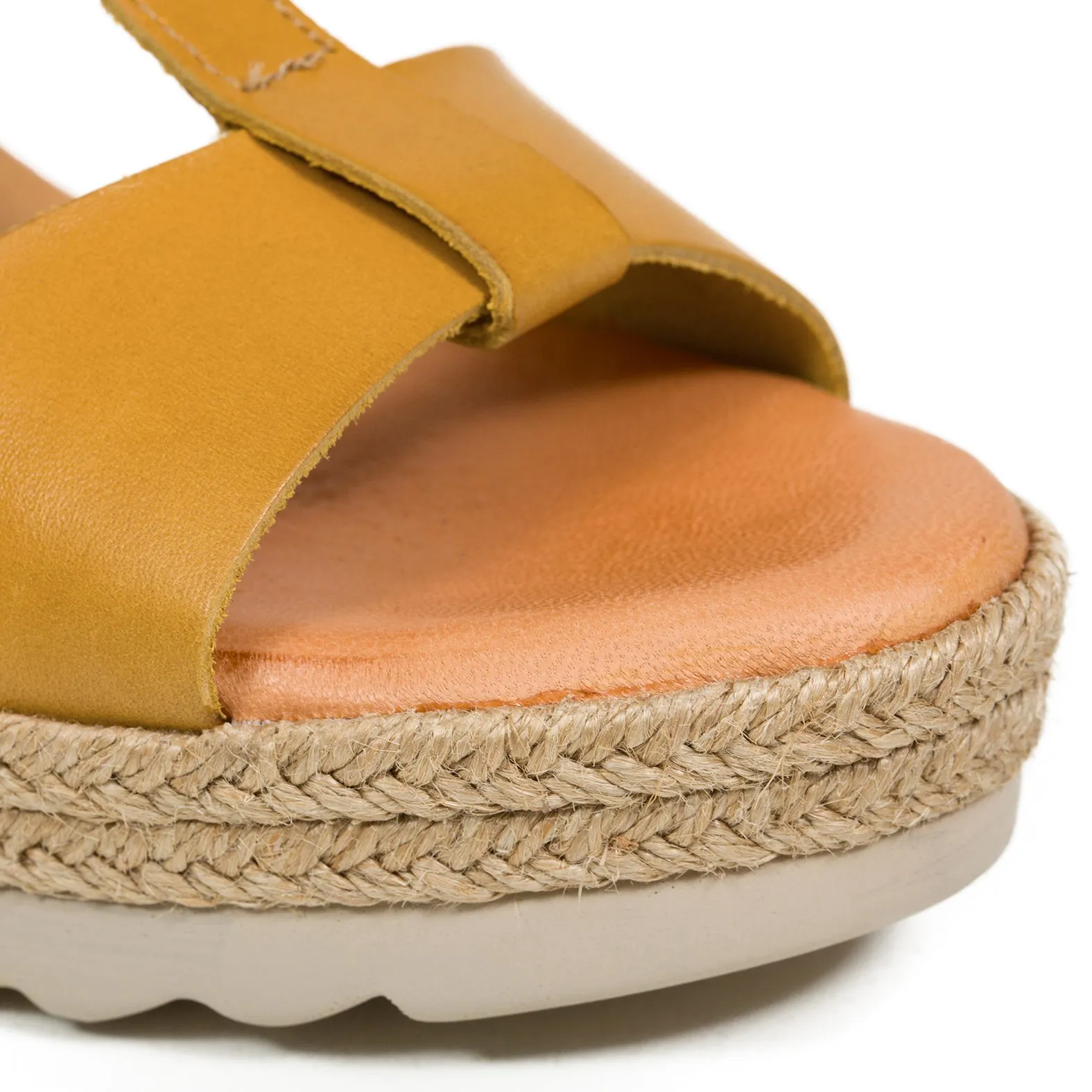 ELÁSTICO – Cuña con velcro y elástico MOSTAZA
