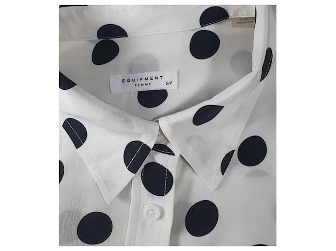 Equipment Tops Negro Blanco 