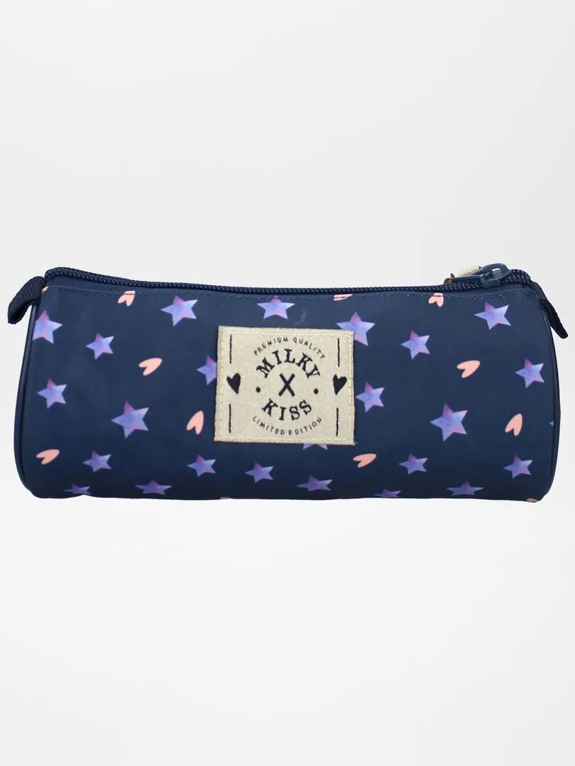 ESTUCHE REDONDO UNICORNIO  AZUL