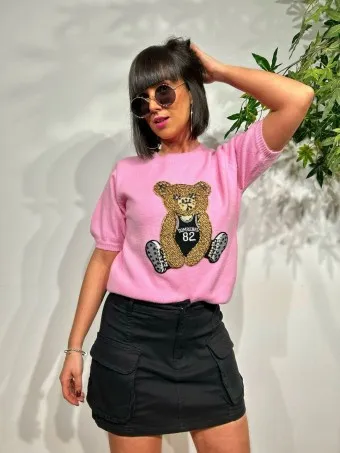 Falda Vaquera Cargo SYROS Negro