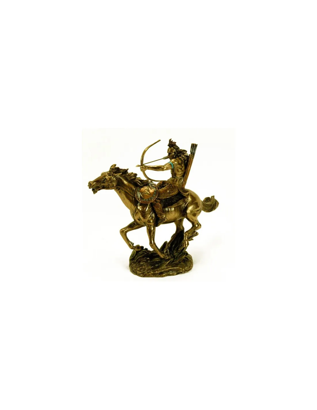 Figura indio a caballo con arco