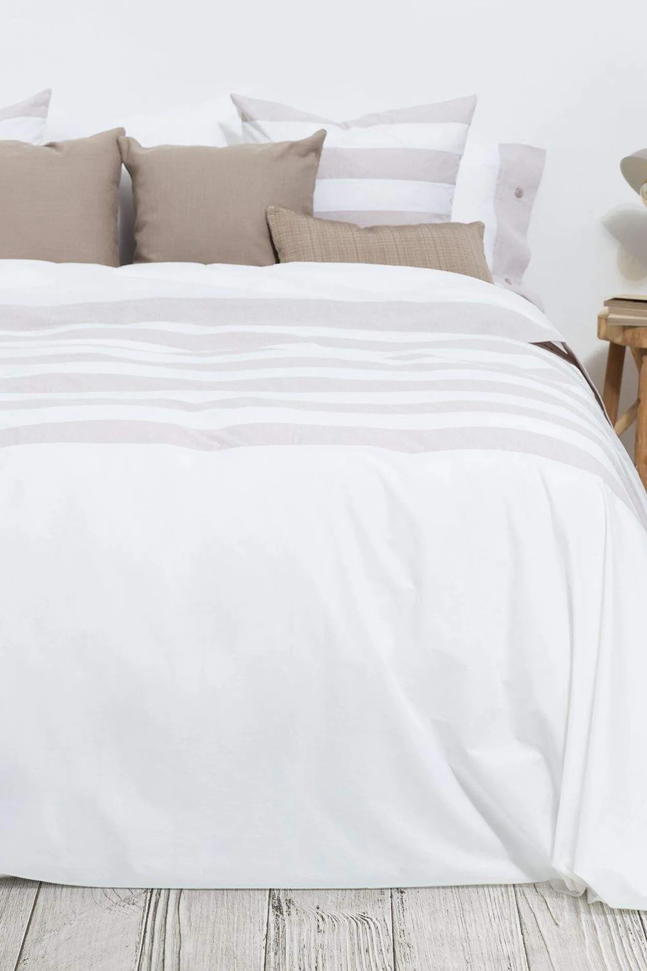 FUNDA N&OACUTE;RDICA ALGOD&OACUTE;N PERCAL COMBINACI&OACUTE;N TEJIDOS. CAMA 8090CM.