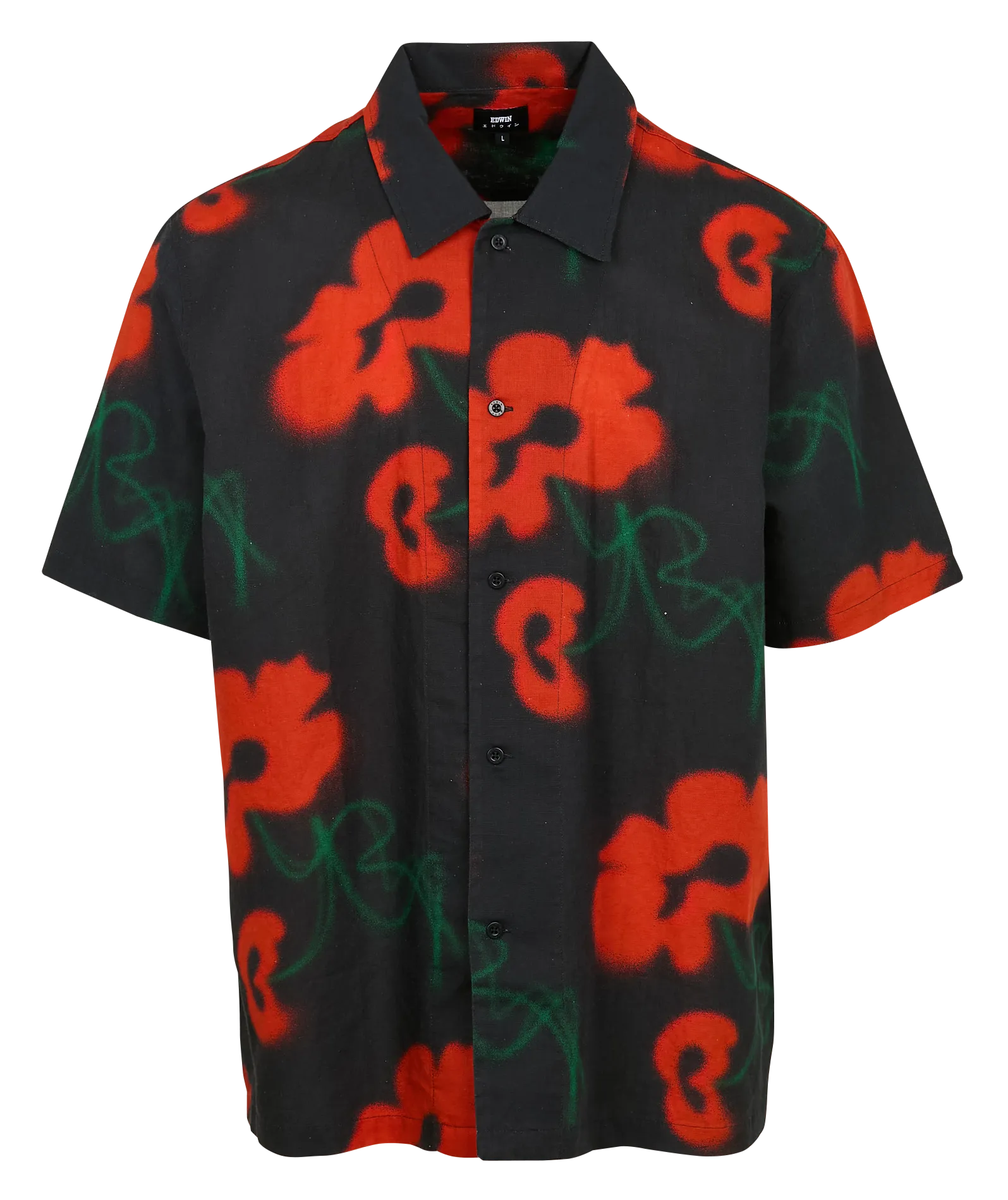 GARDEN SOCIETY  CAMISA DE CUELLO CLáSICO ESTAMPADA FLORAL EN LINO Y ALGODóN MEZCLADO EN MULTICOLOR