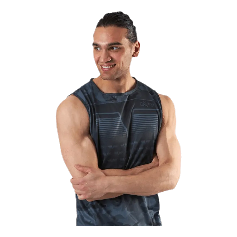 Gavelo Sniper Blue Sleeveless Tee Blue/Patterned