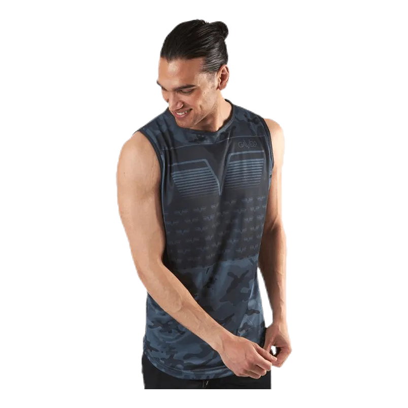 Gavelo Sniper Blue Sleeveless Tee Blue/Patterned