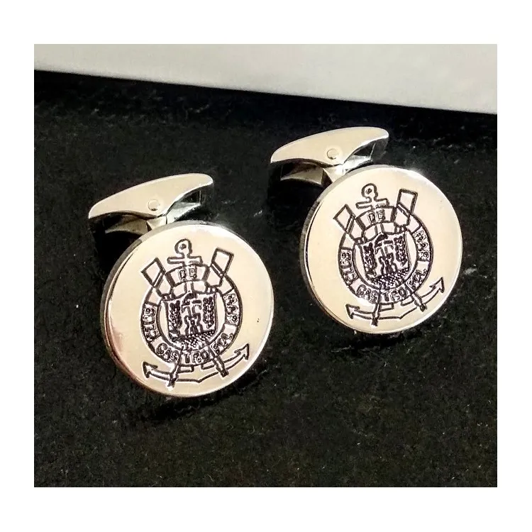 Gemelos personalizados escudos militares, cofradías ... plata de ley