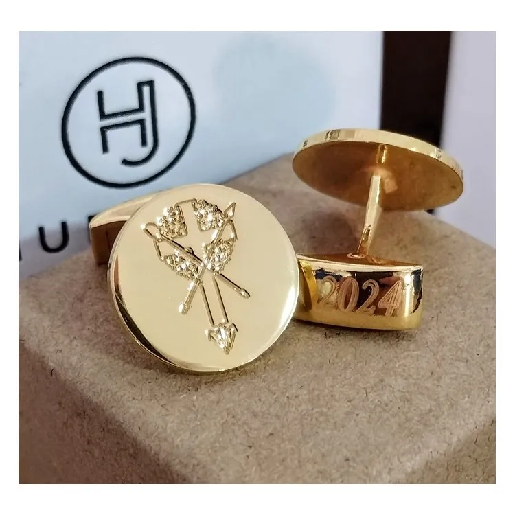 Gemelos personalizados escudos militares, cofradías ... plata de ley
