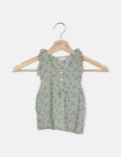Gocco Blusa verde estampado floral