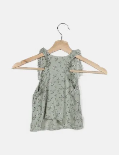 Gocco Blusa verde estampado floral
