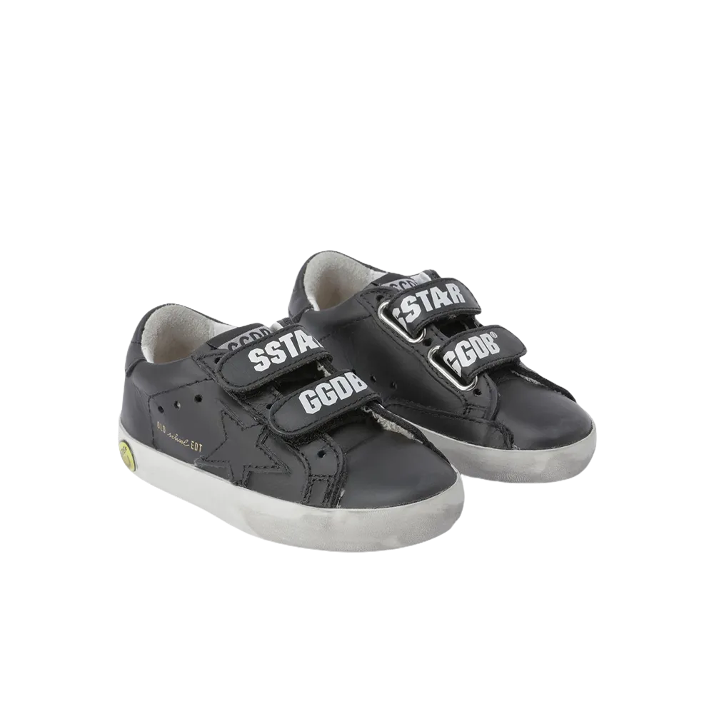 Golden Goose Old School Leather Upper Velcro Baby GJF00111.F000419.90100