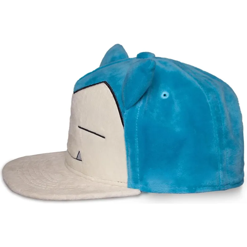 Gorra plana azul y blanca snapback Snorlax Ibailax Plush Pokémon de Difuzed