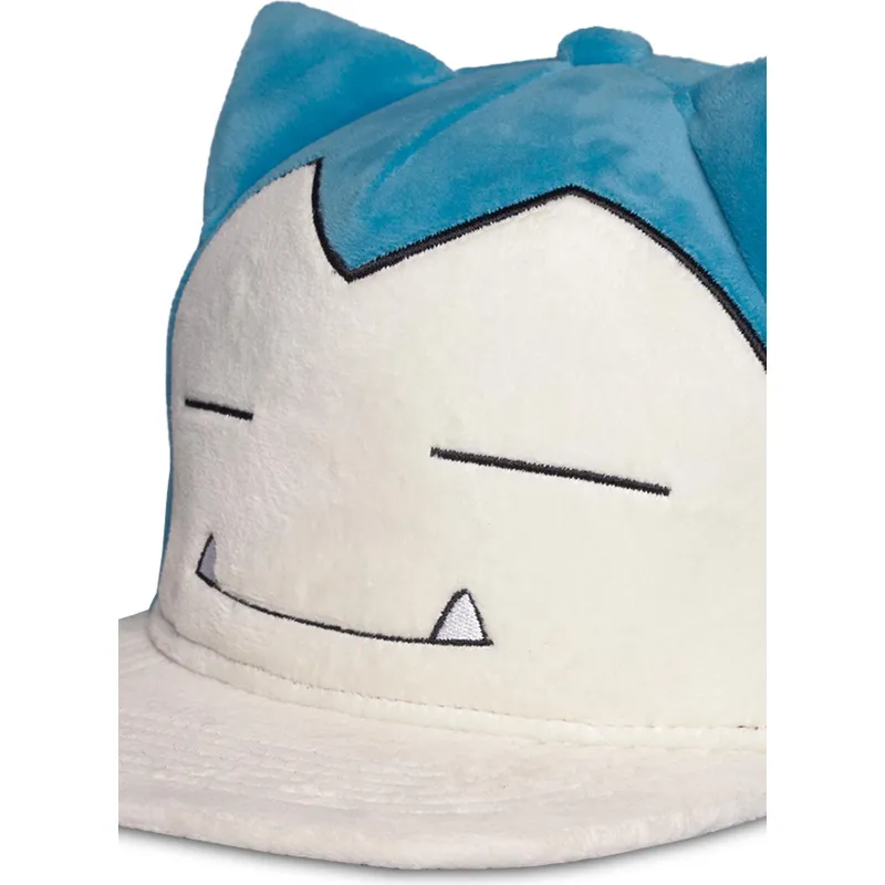 Gorra plana azul y blanca snapback Snorlax Ibailax Plush Pokémon de Difuzed