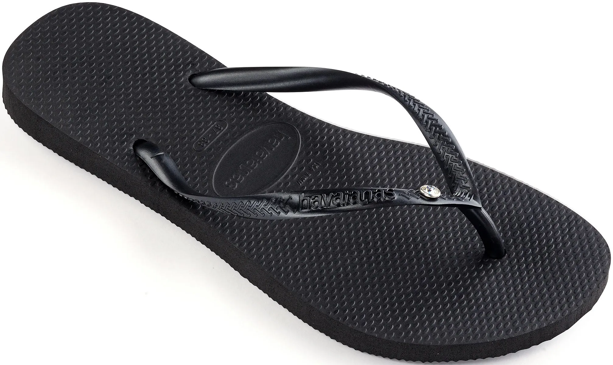 Havaianas Slim Crystal SW II Chanclas con cristal Swarovsky para mujer en rosa oro