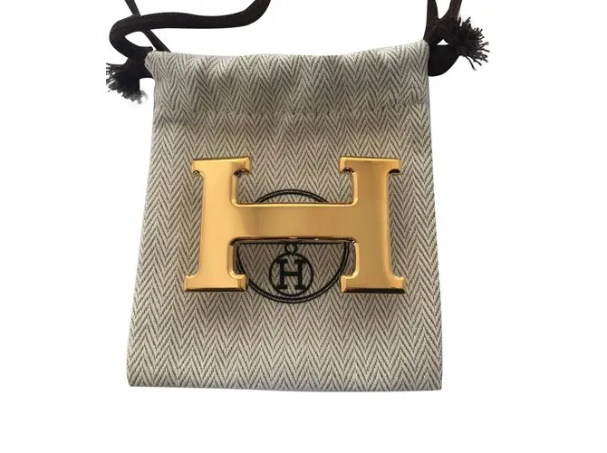 Hebilla de cinturón Hermès Constance en metal dorado brillante., ¡Nueva condición! 