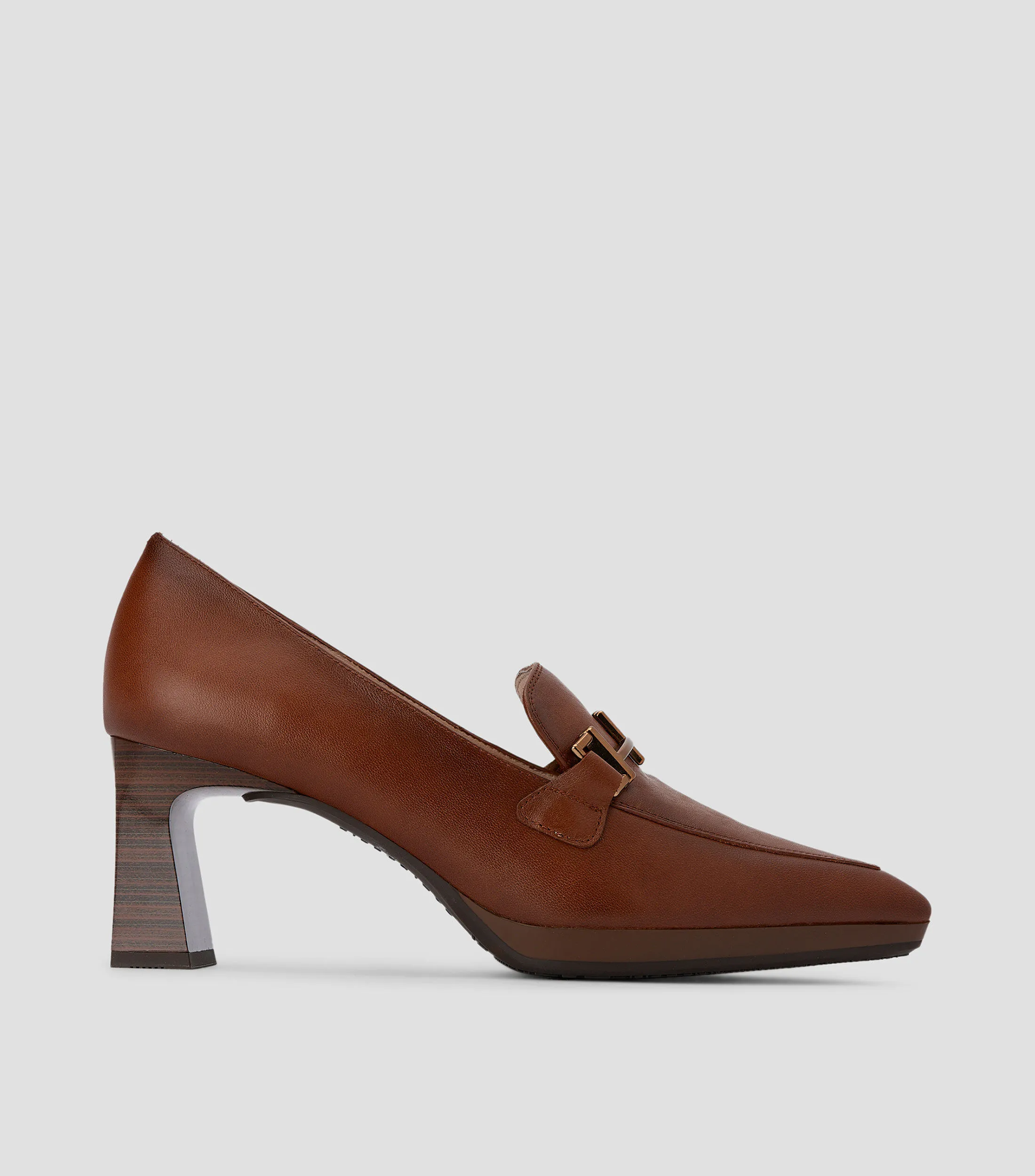 Hispanitas Zapatos Casuales Slip on en piel con tacón Mujer