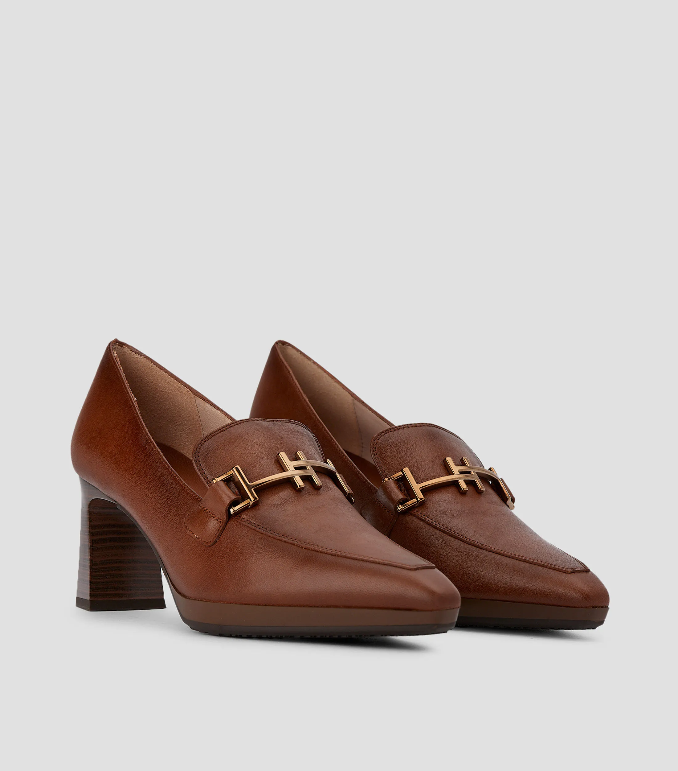 Hispanitas Zapatos Casuales Slip on en piel con tacón Mujer