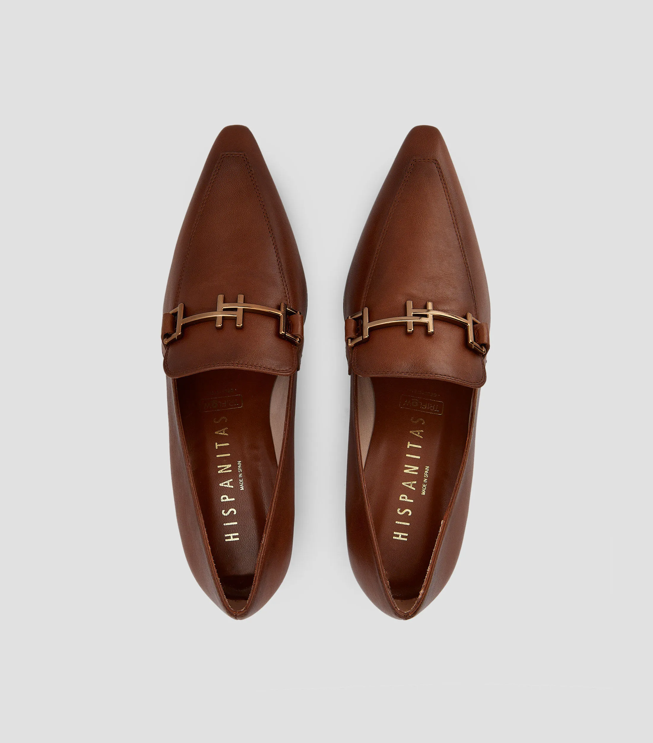 Hispanitas Zapatos Casuales Slip on en piel con tacón Mujer