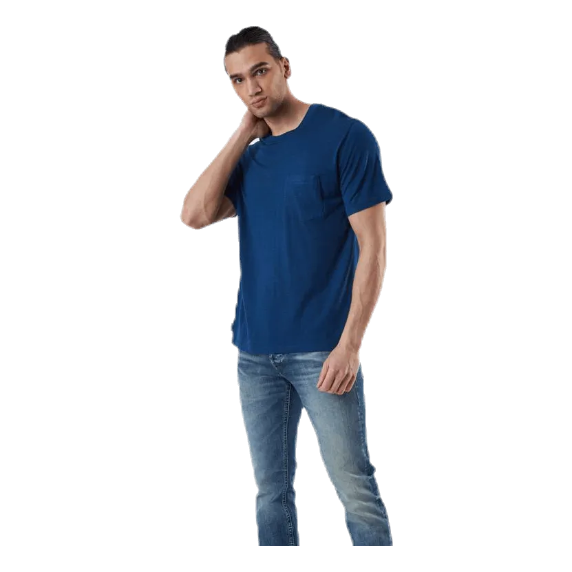 Icebreaker Nature Dye Drayden SS Pocket Crewe Blue