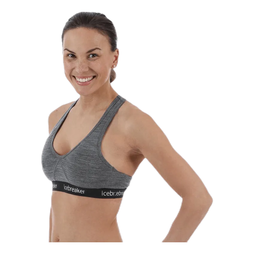 Icebreaker Sprite Racerback Bra Grey