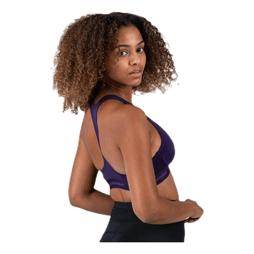 Icebreaker Sprite Racerback Bra Purple