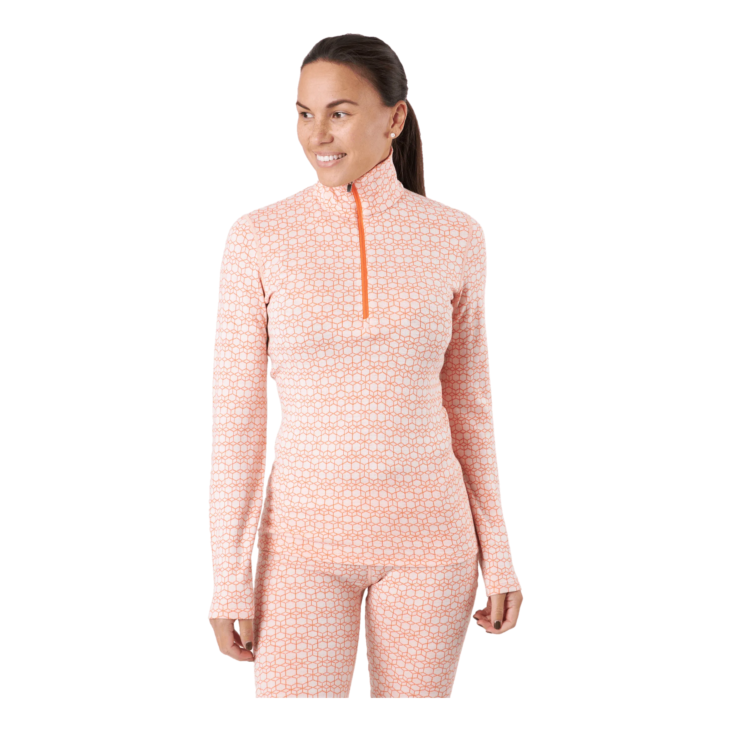 Icebreaker Women 250 Vertex Ls Half Zip A Snow/flash/j