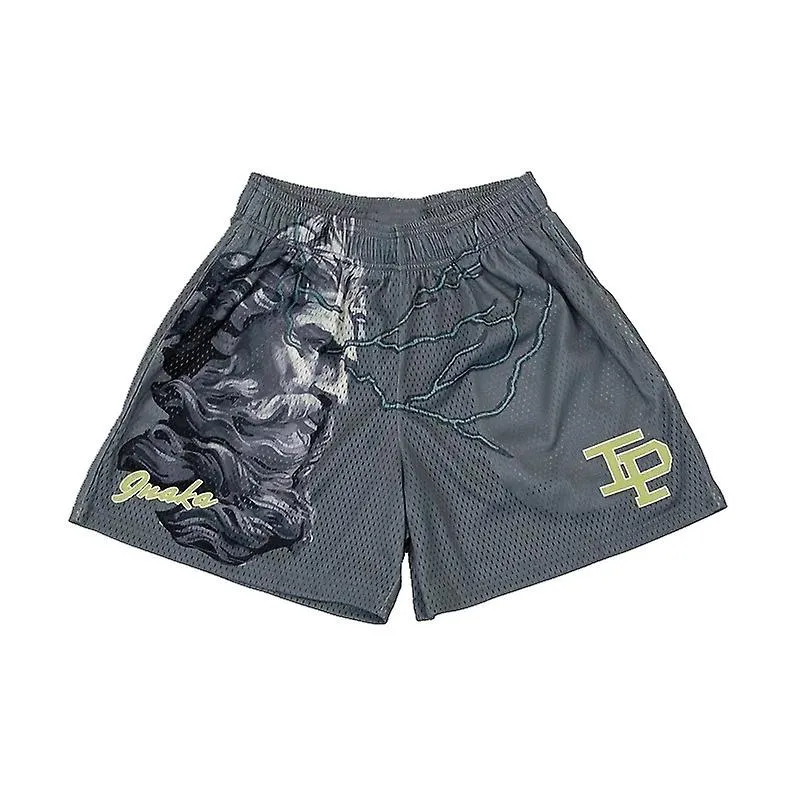Inaka Power Shorts Hombre Clásico Gimnasio Baloncesto Entrenamiento Mujer Pantalones Cortos de Malla Una Capa Inaka Shorts F